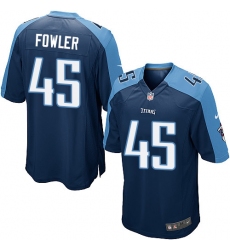 Men's Nike Tennessee Titans #45 Jalston Fowler Game Navy Blue Alternate NFL Jersey