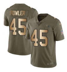 Men's Nike Tennessee Titans #45 Jalston Fowler Limited Olive/Gold 2017 Salute to Service NFL Jersey
