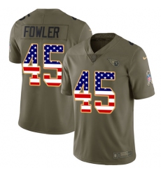 Men's Nike Tennessee Titans #45 Jalston Fowler Limited Olive/USA Flag 2017 Salute to Service NFL Jersey