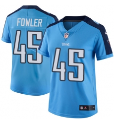 Women's Nike Tennessee Titans #45 Jalston Fowler Elite Light Blue Team Color NFL Jersey