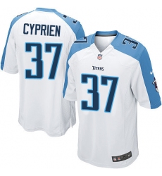 Men's Nike Tennessee Titans #37 Johnathan Cyprien Game White NFL Jersey