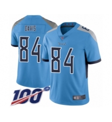 Men's Tennessee Titans #84 Corey Davis Light Blue Alternate Vapor Untouchable Limited Player 100th Season Football Jersey