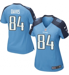 Women's Nike Tennessee Titans #84 Corey Davis Game Light Blue Team Color NFL Jersey