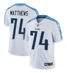 Youth Nike Tennessee Titans #74 Bruce Matthews Elite White NFL Jersey
