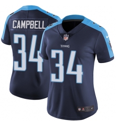 Women's Nike Tennessee Titans #34 Earl Campbell Elite Navy Blue Alternate NFL Jersey
