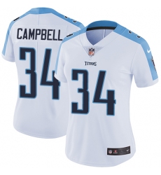 Women's Nike Tennessee Titans #34 Earl Campbell White Vapor Untouchable Limited Player NFL Jersey