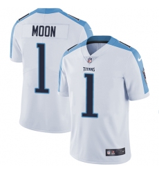 Youth Nike Tennessee Titans #1 Warren Moon Elite White NFL Jersey