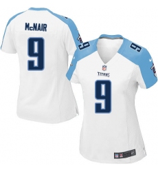 Women's Nike Tennessee Titans #9 Steve McNair Game White NFL Jersey