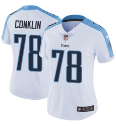 Women's Nike Tennessee Titans #78 Jack Conklin Elite White NFL Jersey