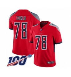 Youth Tennessee Titans #78 Jack Conklin Limited Red Inverted Legend 100th Season Football Jersey