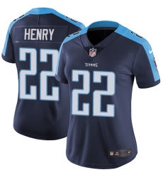 Women's Nike Tennessee Titans #22 Derrick Henry Elite Navy Blue Alternate NFL Jersey