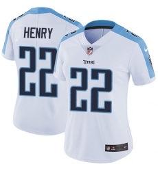 Women's Nike Tennessee Titans #22 Derrick Henry Elite White NFL Jersey