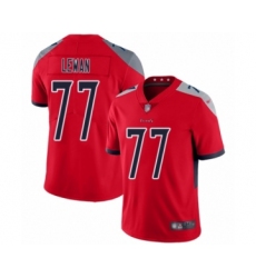 Men's Tennessee Titans #77 Taylor Lewan Limited Red Inverted Legend Football Jersey