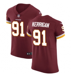 Men's Nike Washington Redskins #91 Ryan Kerrigan Elite Burgundy Red Team Color NFL Jersey