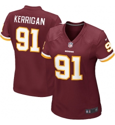 Women's Nike Washington Redskins #91 Ryan Kerrigan Game Burgundy Red Team Color NFL Jersey