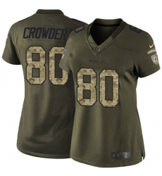 Women's Nike Washington Redskins #80 Jamison Crowder Elite Green Salute to Service NFL Jersey
