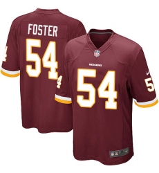 Men's Nike Washington Redskins #54 Mason Foster Game Burgundy Red Team Color NFL Jersey