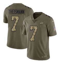 Men's Nike Washington Redskins #7 Joe Theismann Limited Olive/Camo 2017 Salute to Service NFL Jersey