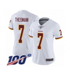 Women's Washington Redskins #7 Joe Theismann White Vapor Untouchable Limited Player 100th Season Football Jersey