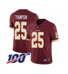 Men's Washington Redskins #25 Chris Thompson Burgundy Red Team Color Vapor Untouchable Limited Player 100th Season Football Jersey