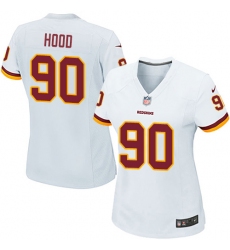 Women's Nike Washington Redskins #90 Ziggy Hood Game White NFL Jersey