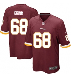 Men's Nike Washington Redskins #68 Russ Grimm Game Burgundy Red Team Color NFL Jersey