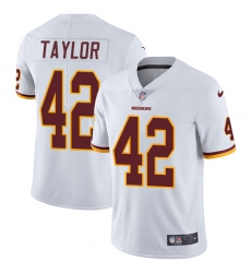 Youth Nike Washington Redskins #42 Charley Taylor Elite White NFL Jersey