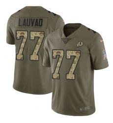 Men's Nike Washington Redskins #77 Shawn Lauvao Limited Olive/Camo 2017 Salute to Service NFL Jersey