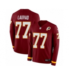 Youth Nike Washington Redskins #77 Shawn Lauvao Limited Burgundy Therma Long Sleeve NFL Jersey