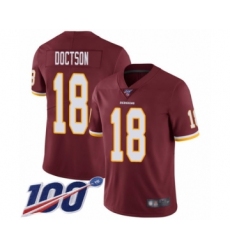 Men's Washington Redskins #18 Josh Doctson Burgundy Red Team Color Vapor Untouchable Limited Player 100th Season Football Jersey