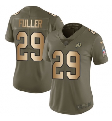 Women's Nike Washington Redskins #29 Kendall Fuller Limited Olive/Gold 2017 Salute to Service NFL Jersey