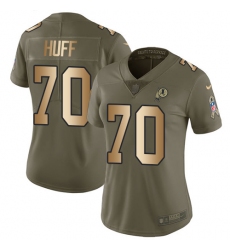 Women's Nike Washington Redskins #70 Sam Huff Limited Olive/Gold 2017 Salute to Service NFL Jersey