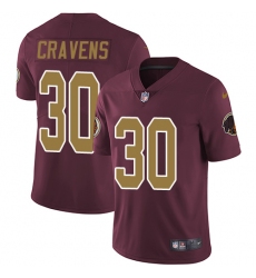 Men's Nike Washington Redskins #30 Su'a Cravens Burgundy Red/Gold Number Alternate 80TH Anniversary Vapor Untouchable Limited Player NFL Jersey