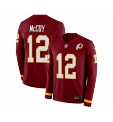 Youth Nike Washington Redskins #12 Colt McCoy Limited Burgundy Therma Long Sleeve NFL Jersey