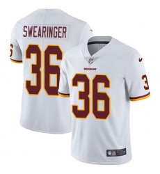 Youth Nike Washington Redskins #36 D.J. Swearinger Elite White NFL Jersey