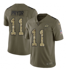Men's Nike Washington Redskins #11 Terrelle Pryor Limited Olive/Camo 2017 Salute to Service NFL Jersey