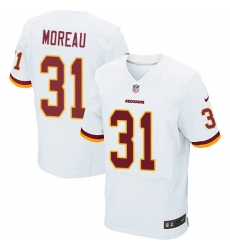 Men's Nike Washington Redskins #31 Fabian Moreau Elite White NFL Jersey