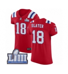 Men's Nike New England Patriots #18 Matthew Slater Red Alternate Vapor Untouchable Elite Player Super Bowl LIII Bound NFL Jersey