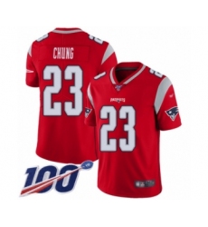 Youth New England Patriots #23 Patrick Chung Limited Red Inverted Legend 100th Season Football Jersey