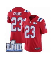 Youth Nike New England Patriots #23 Patrick Chung Red Alternate Vapor Untouchable Limited Player Super Bowl LIII Bound NFL Jersey