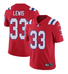 Men's Nike New England Patriots #33 Dion Lewis Red Alternate Vapor Untouchable Limited Player NFL Jersey