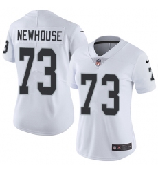 Women's Nike Oakland Raiders #73 Marshall Newhouse Elite White NFL Jersey