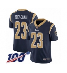 Men's Los Angeles Rams #23 Nickell Robey-Coleman Navy Blue Team Color Vapor Untouchable Limited Player 100th Season Football Jersey