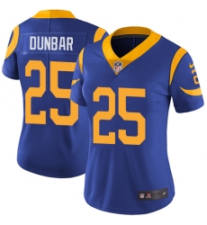 Women's Nike Los Angeles Rams #25 Lance Dunbar Royal Blue Alternate Vapor Untouchable Limited Player NFL Jersey