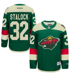 Men's Reebok Minnesota Wild #32 Alex Stalock Premier Green 2016 Stadium Series NHL Jersey