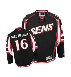 Women's Reebok Ottawa Senators #16 Clarke MacArthur Authentic Black Third NHL Jersey