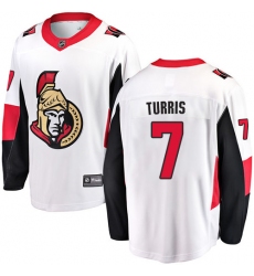 Youth Ottawa Senators #7 Kyle Turris Fanatics Branded White Away Breakaway NHL Jersey