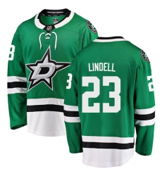 Men's Dallas Stars #23 Esa Lindell Fanatics Branded Green Home Breakaway NHL Jersey