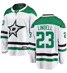 Men's Dallas Stars #23 Esa Lindell Fanatics Branded White Away Breakaway NHL Jersey