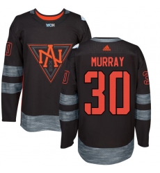 Men's Adidas Team North America #30 Matt Murray Premier Black Away 2016 World Cup of Hockey Jersey